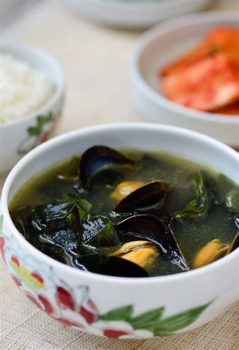 Honghap Miyeokguk Seaweed Soup With Mussels