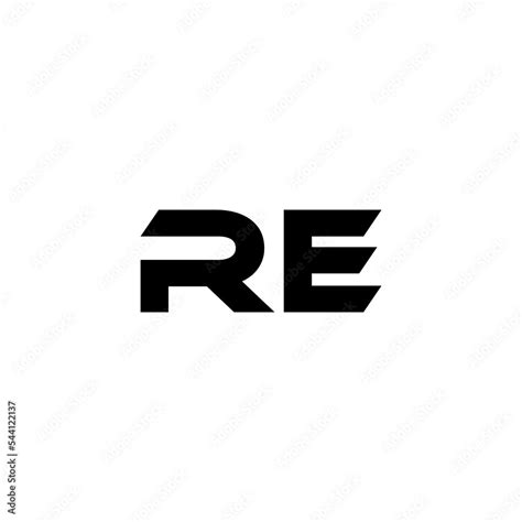 Re Letter Logo Design With White Background In Illustrator Vector Logo