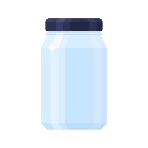 Premium Vector Glass Empty Bottlle Cartoon Vector Illustration Isolated Object