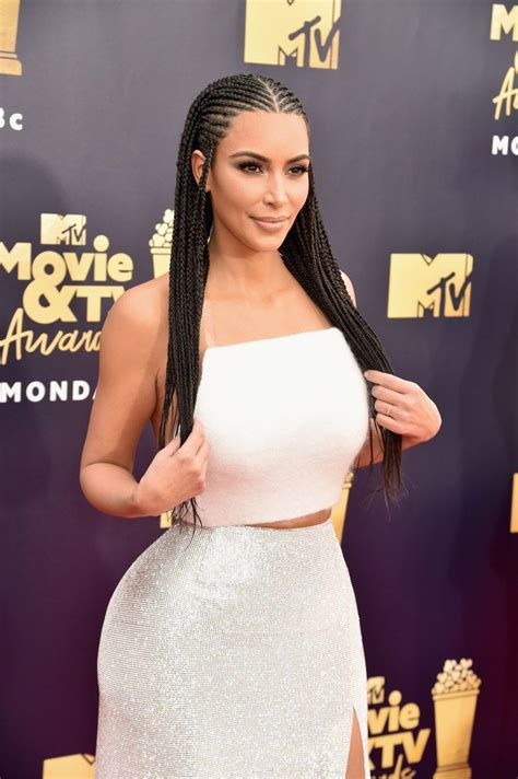 Kim Kardashian West Wore Controversial Braids To 2018 Mtv Movie And Tv