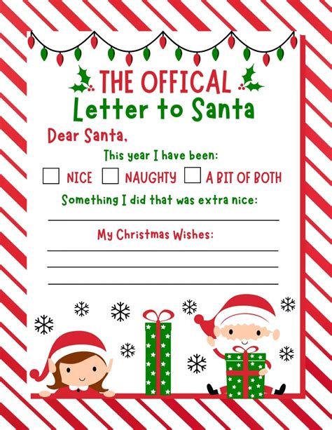 Free Printable Letters To Santa Templates Santa Letter Printable