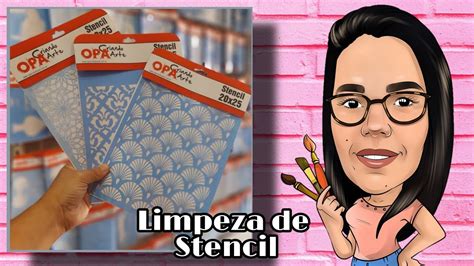 Como limpar stencil Dicas rápidas para artesãs jucineidebraga YouTube