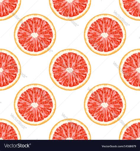 Seamless pattern of grapefruit citrus background Vector Image