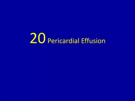 20 Pericardial Effusion Ppt