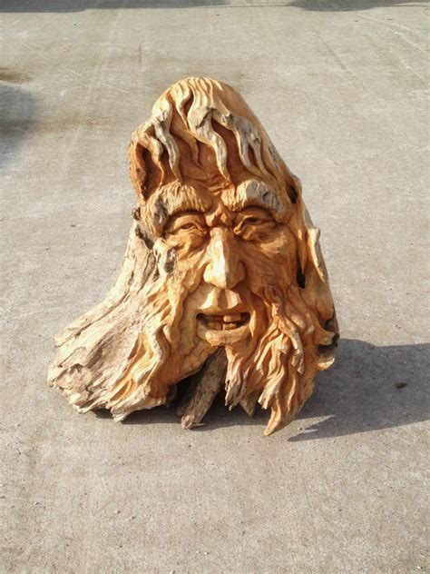 Teak Wood carving 'The Green Man' - ChiselCraft