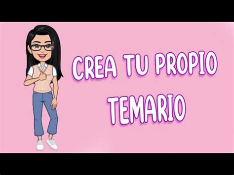 CÓMO CREAR UN TEMARIO ESCOLAR YouTube