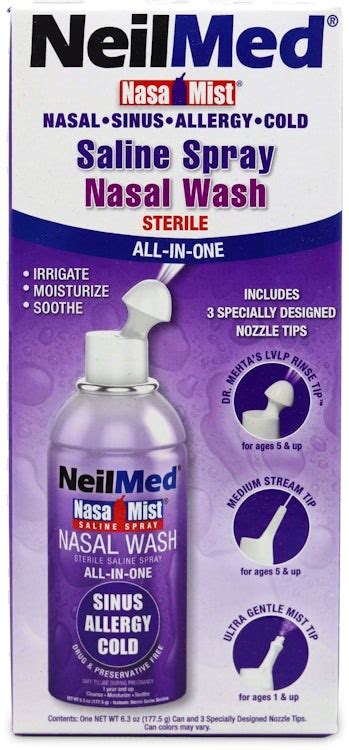 Neilmed Saline Spray All In One Nasal Wash 1775g Medino