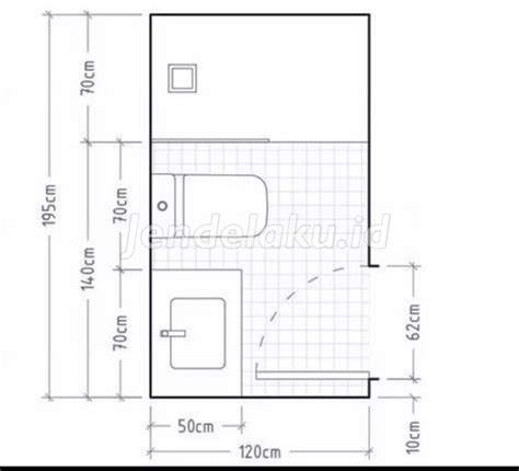 50+ Denah Ukuran Kamar Mandi Ideal, Ukuran Minimal Toilet Minimalis