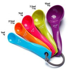 5pc plastic measuring spoons set - from MyKitchen.lk Order now and get ...