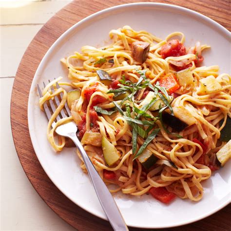 Linguine with Ratatouille Sauce Recipe - Quick From Scratch Herbs & Spices