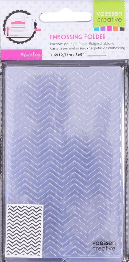 Vaessen Creative Embossing Folder Zigzag Lijn Bol