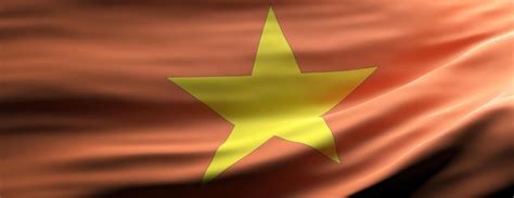 Bandera nacional de vietnam ondeando textura fondo 3d ilustración