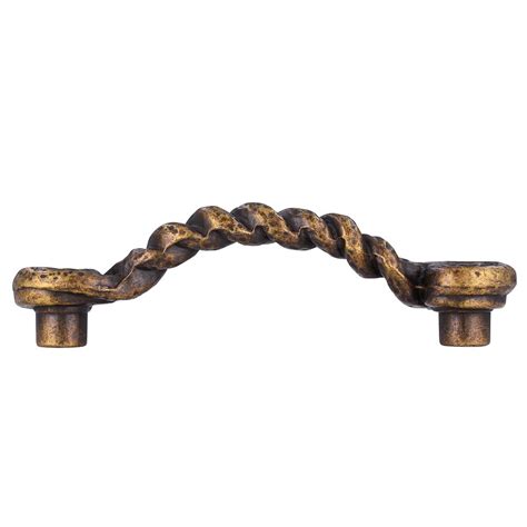 Eclectic Collection Mm Centers Twisted Pull In Antique Brass By