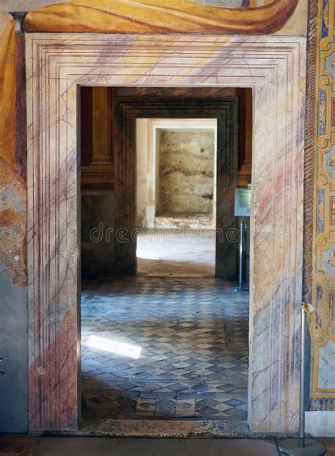 Coloured Marble Door Frame Villa D Este Italy Stock Photo Image Of