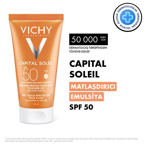 Vichy Capital Soleil Dry Touch Spf50 Matlaşdırıcı Emulsiya 50 Ml