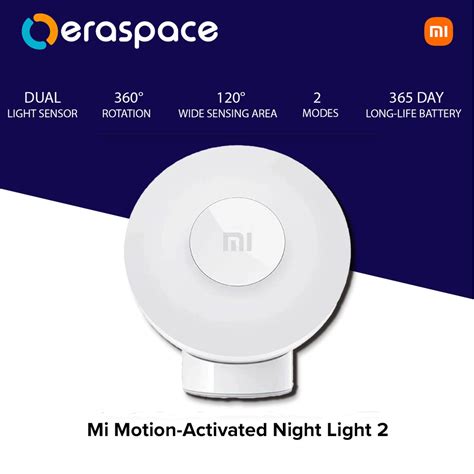 Xiaomi Mi Motion Activated Night Light 2 White Shopee Singapore