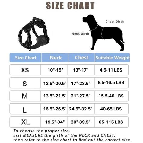 Dog Harness Size Guide Paw Roll