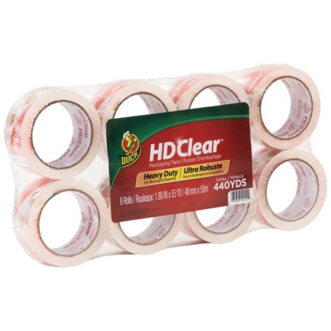 Duck Brand 188 Inch X 55 Yds Hd Clear Heavy Duty Clear Packing Tape