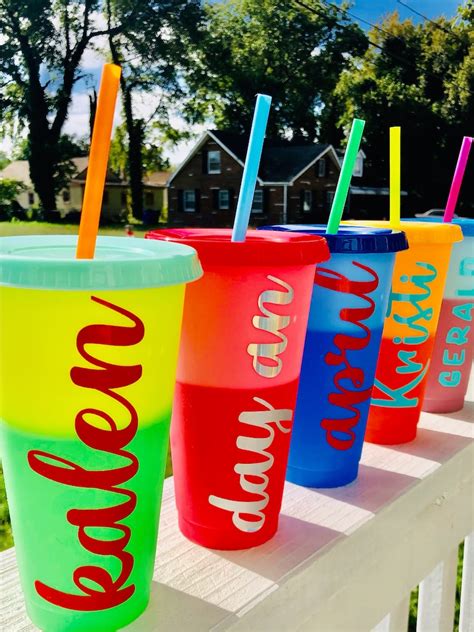 Personalized 24oz Color Changing Cold Cups Etsy