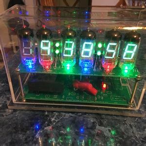 Homemade Six Digit Vfd Clock Made With Iv Vfd Tubes Rgb Led