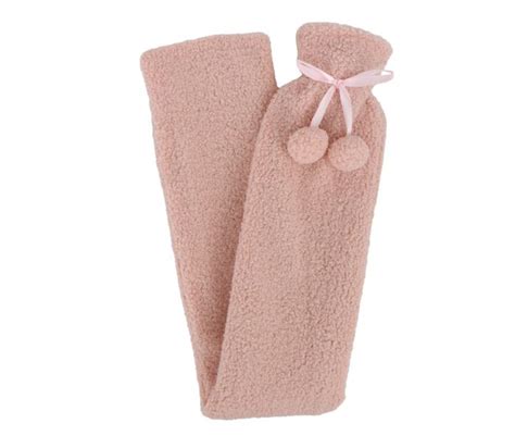 Textured Pink Long Hot Water Bottle With Cover Wicked Sista Cosmetic Bags Jewellery Hair