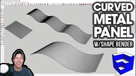 Curved Metal Panels In Sketchup With Shape Bender Youtube