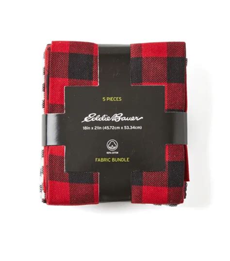 Eddie Bauer Red And Black Yarn Dyed Cotton Fabric Quarter Bundle 5pc By Eddie Bauer Joann X Ribblr