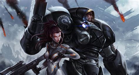 Sarah Kerrigan And Jim Raynor By Siakim On Devianart Dark Fantasy