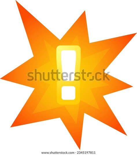 Crash Emoji Exclamation Mark Set Collision Stock Vector Royalty Free