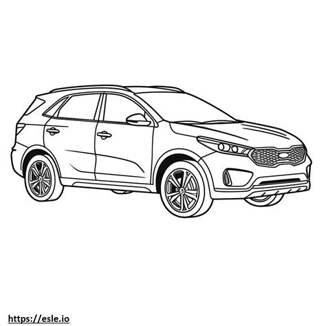 Kia Sorento Hybrid Fwd 2024 Coloring Page