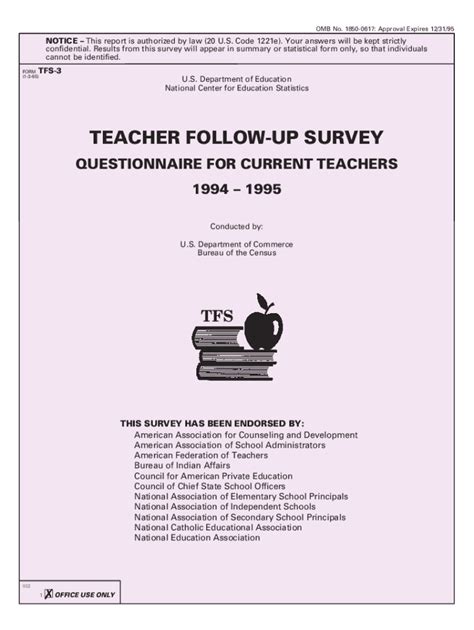 Fillable Online Nces Ed Teacher Follow Up Survey Schools And Staffing