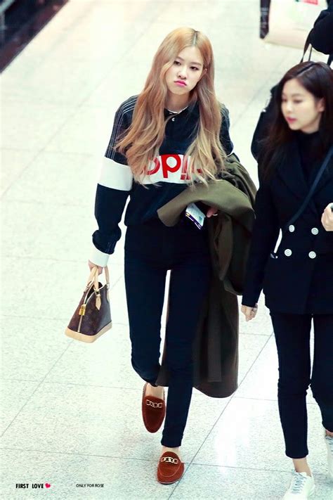 [190109] Blackpink At Icn Airport Blackpink Fashion Fashion Rose