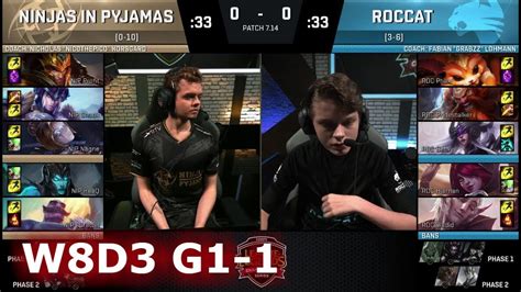 Ninjas In Pyjamas Vs Roccat Game S Eu Lcs Summer Week Day