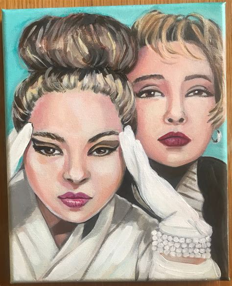 Portrait Painting of Two Girls Circa 1960's in a Photo | Etsy ...