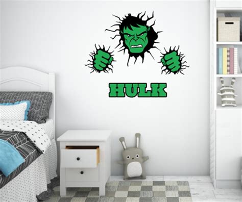 Adesivo De Parede Em Vinil Decorativo Incr Vel Hulk Kit Elo