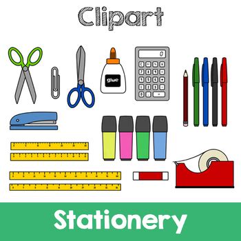 School Stationery Clip Art