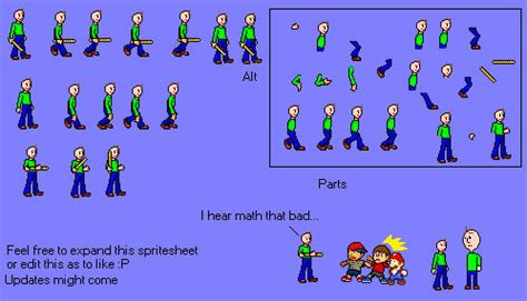 Baldi JUS spritesheet (WIP) by XPGlitz236 on DeviantArt