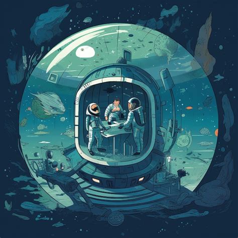 Ilustração de astronauta do espaço arte dos desenhos animados Foto