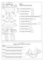 Aliens ESL Worksheet By Cati Nucera Worksheets Library