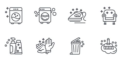 House Cleaning Icons Set House Cleaning Pack Symbol Vector Elements