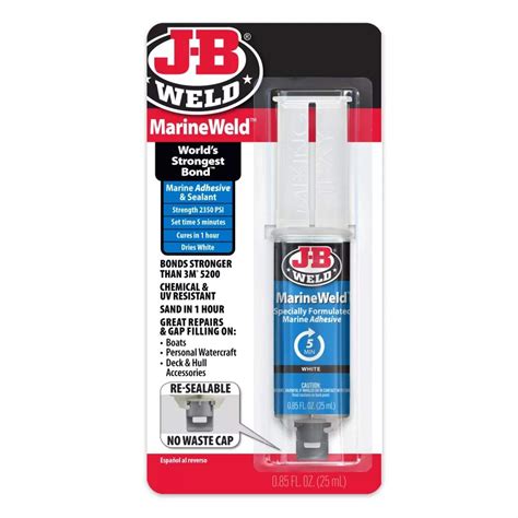J-B Weld Marine Weld Marine Epoxy Syringe, White, 25-mL | Canadian Tire