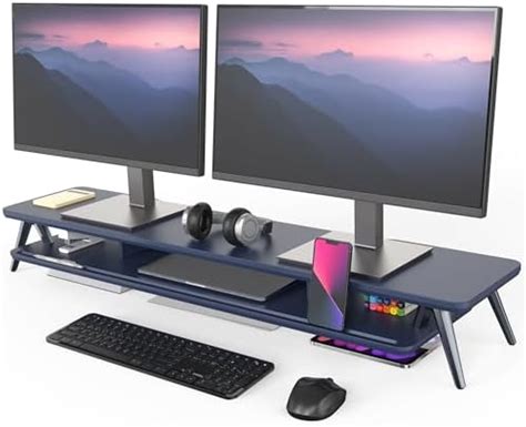 Fenge Réhausseur d Écran d Ordinateur 108 cm 2 Niveaux Grand Moniteur