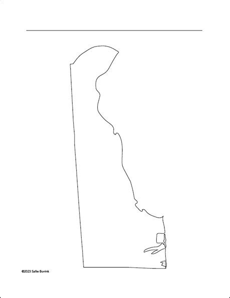 Delaware Blank Printable Map Of Delaware Sallie Borrink