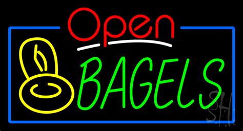 Open Bagels With Bagels Led Neon Sign Bagels Neon Signs Everything Neon