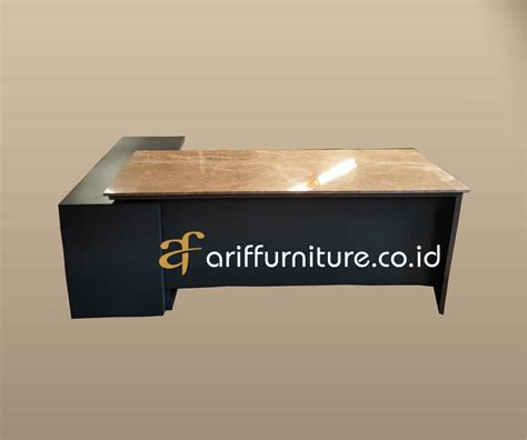 Meja Direktur Mewah Minimalis Kayu Jati Arif Furniture Jepara