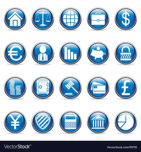 business  finance symbols royalty  vector image