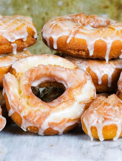 Old Fashioned Sour Cream Donuts With Vanilla Glaze CarnalDish