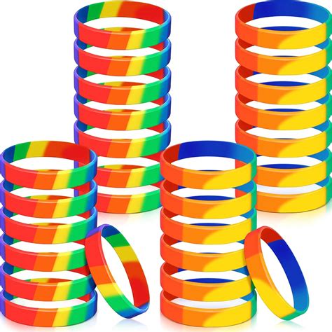 Amazon Gay Pride Wristbands Rainbow Wristbands Silicone LGBT