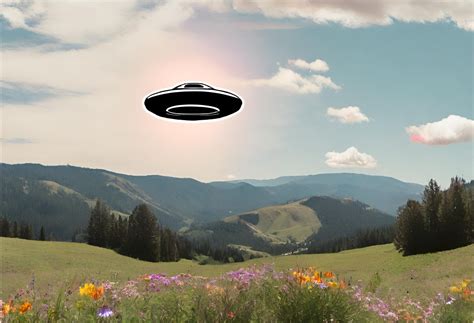 UFO Flying Over Mountains Free Stock Photo - Public Domain Pictures