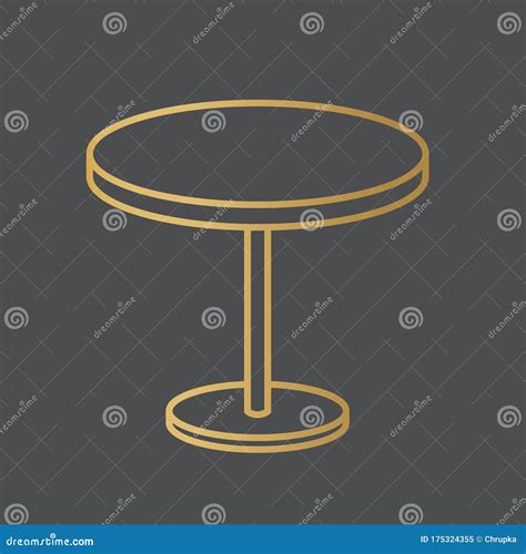 Golden Round Table Icon Stock Vector Illustration Of Shine 175324355